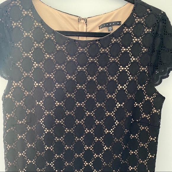 Tiana B. Black & Nude Lace Women's Midi Dress - Picture 5 of 11